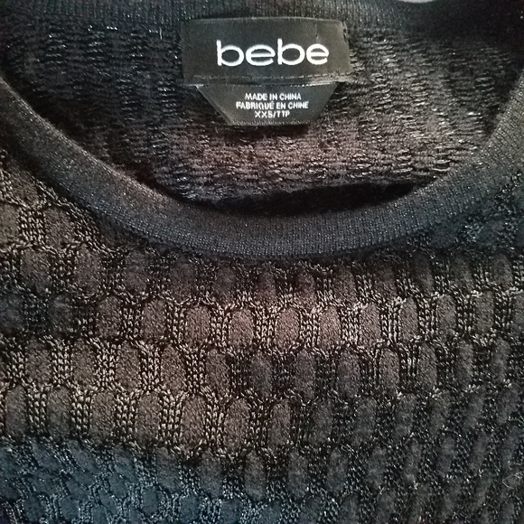 Bebe Black Cold Shoulder Sweater Size XXS. - Picture 5 of 8